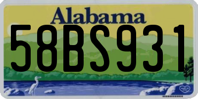 AL license plate 58BS931