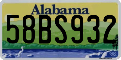 AL license plate 58BS932