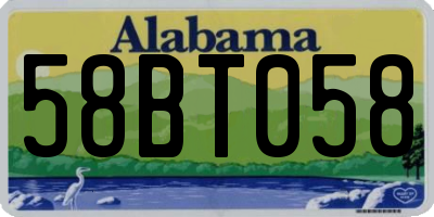 AL license plate 58BT058
