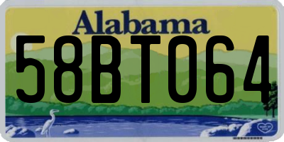 AL license plate 58BT064