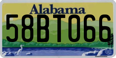 AL license plate 58BT066