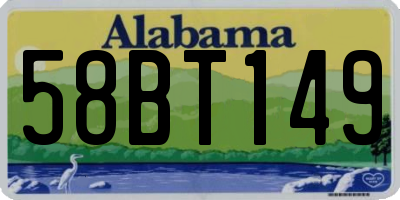AL license plate 58BT149