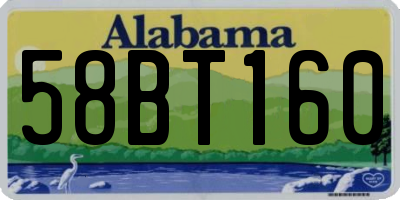 AL license plate 58BT160