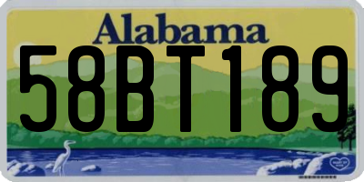 AL license plate 58BT189