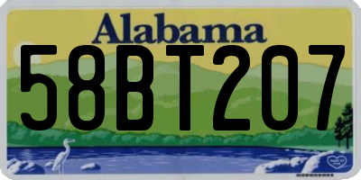 AL license plate 58BT207