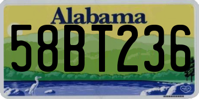 AL license plate 58BT236