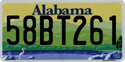 AL license plate 58BT261