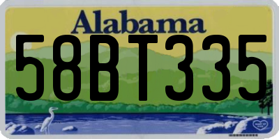 AL license plate 58BT335