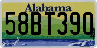 AL license plate 58BT390