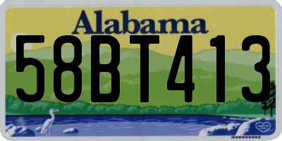 AL license plate 58BT413