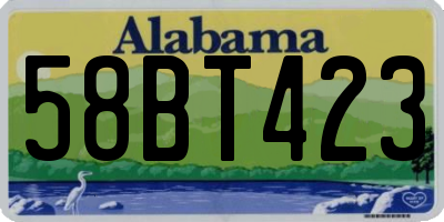 AL license plate 58BT423