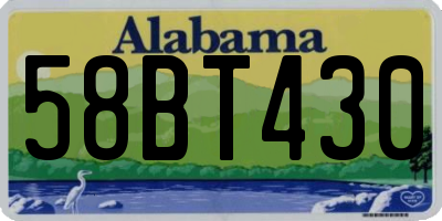 AL license plate 58BT430