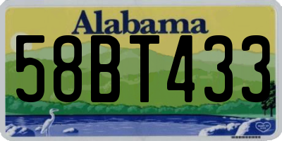 AL license plate 58BT433
