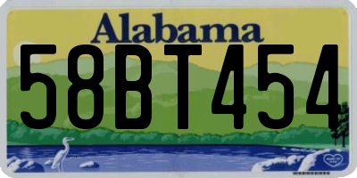 AL license plate 58BT454