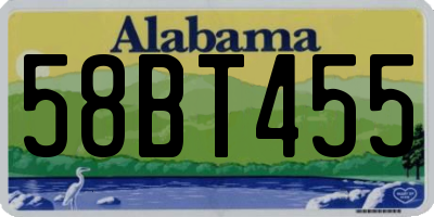AL license plate 58BT455