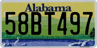 AL license plate 58BT497