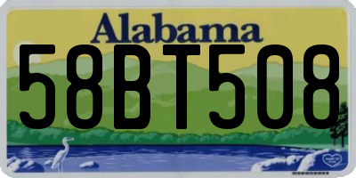 AL license plate 58BT508