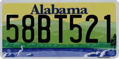 AL license plate 58BT521