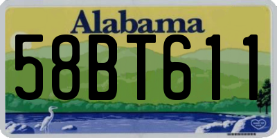 AL license plate 58BT611