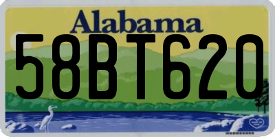 AL license plate 58BT620