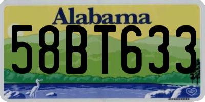 AL license plate 58BT633