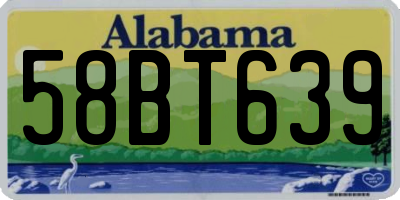 AL license plate 58BT639