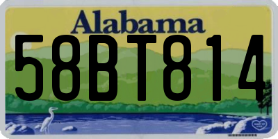 AL license plate 58BT814