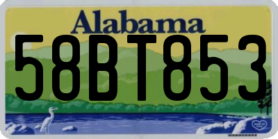 AL license plate 58BT853