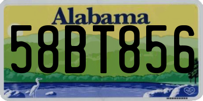 AL license plate 58BT856