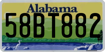 AL license plate 58BT882