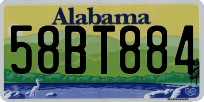 AL license plate 58BT884