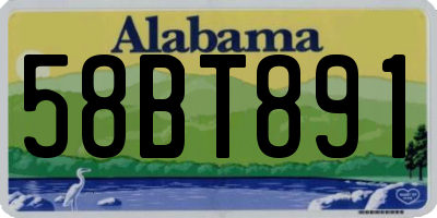 AL license plate 58BT891