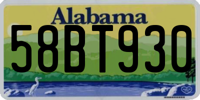 AL license plate 58BT930
