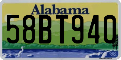 AL license plate 58BT940