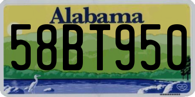 AL license plate 58BT950