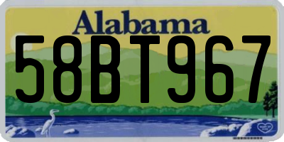 AL license plate 58BT967