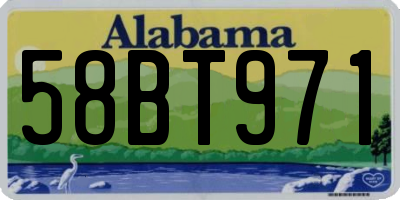 AL license plate 58BT971