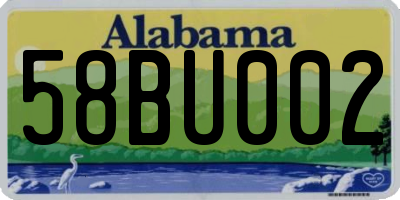 AL license plate 58BU002