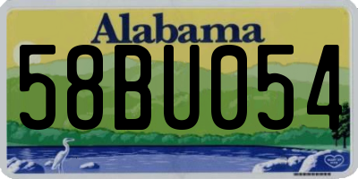 AL license plate 58BU054