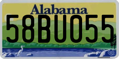 AL license plate 58BU055