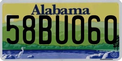 AL license plate 58BU060