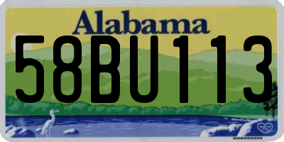 AL license plate 58BU113