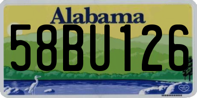 AL license plate 58BU126