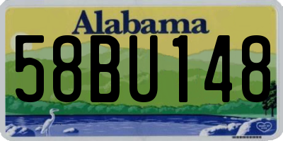 AL license plate 58BU148