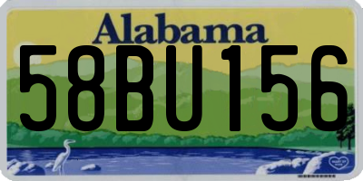 AL license plate 58BU156
