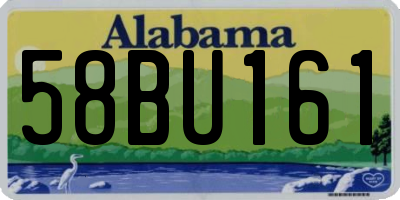 AL license plate 58BU161
