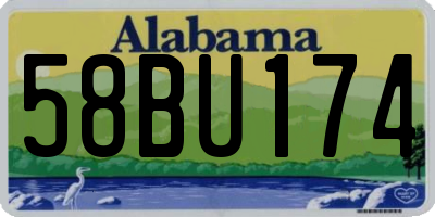 AL license plate 58BU174