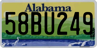 AL license plate 58BU249