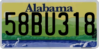 AL license plate 58BU318