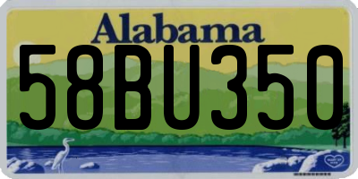 AL license plate 58BU350